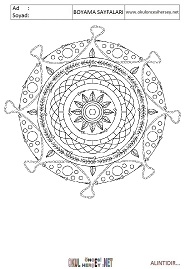 Mandala boyama sayfaları 